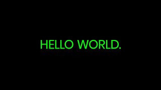 Writing your first program (Hello World)