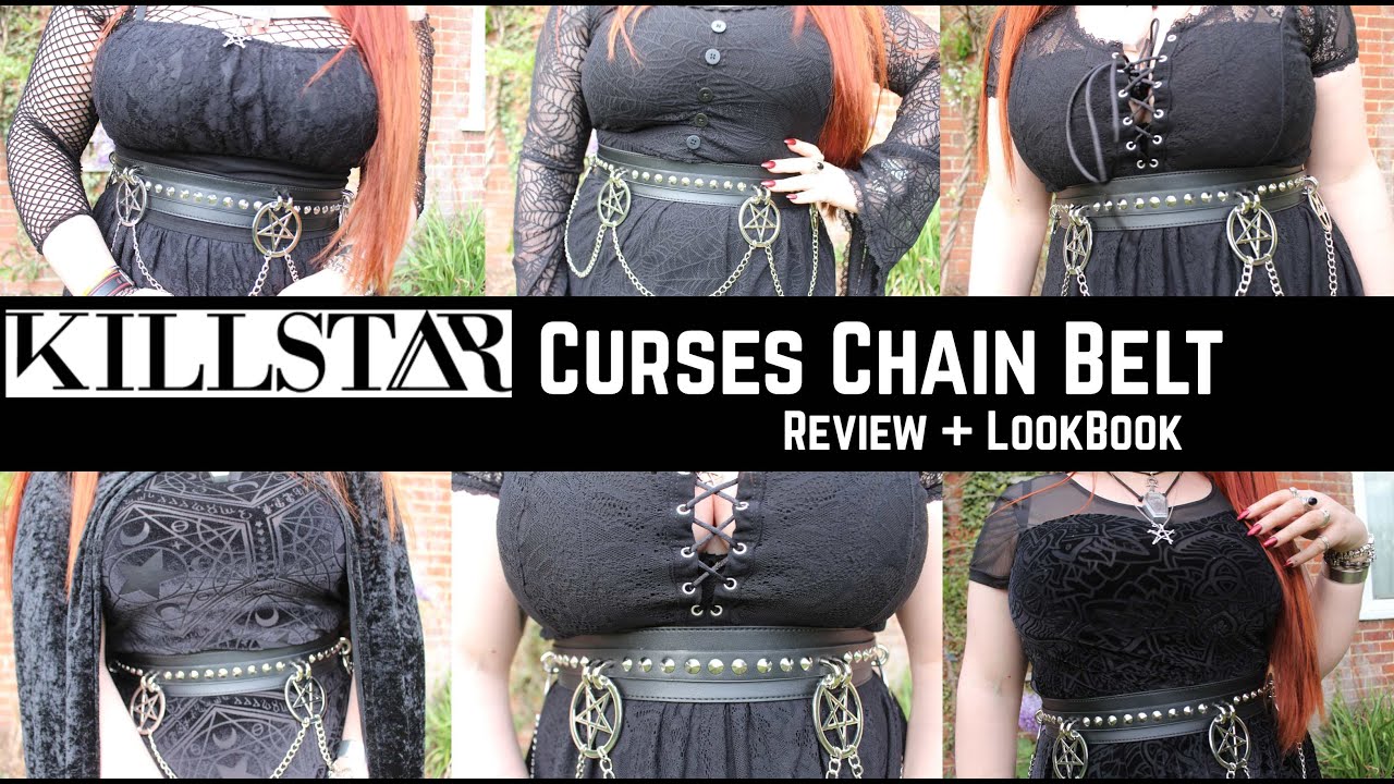 SOLDOUT NWOT Killstar Curses Chain Belt M/L Hope To Die Cross Belt - Killstar Women main image 4
