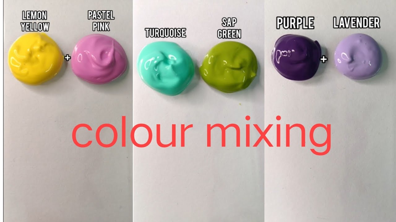 9 colour Shade colour mixing 