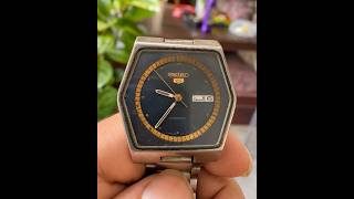 💙🛸 SEIKO 5 “Blue Orbit UFO” | Japan 🇯🇵 | c.1971–1974| Seiko 5 “Blue Hexagon Galaxy” 🌌🪐
