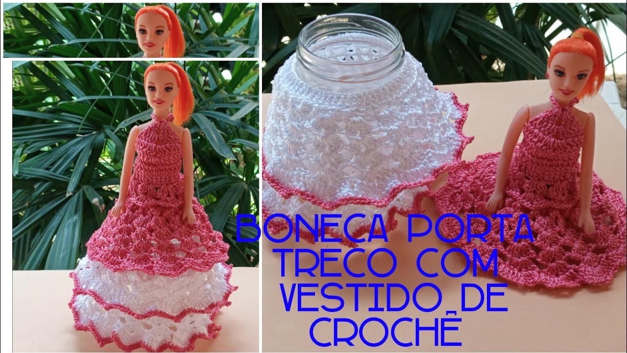 🧚‍♀️BONECA PORTA TRECOS DE CROCHÊ 🧚‍♀️