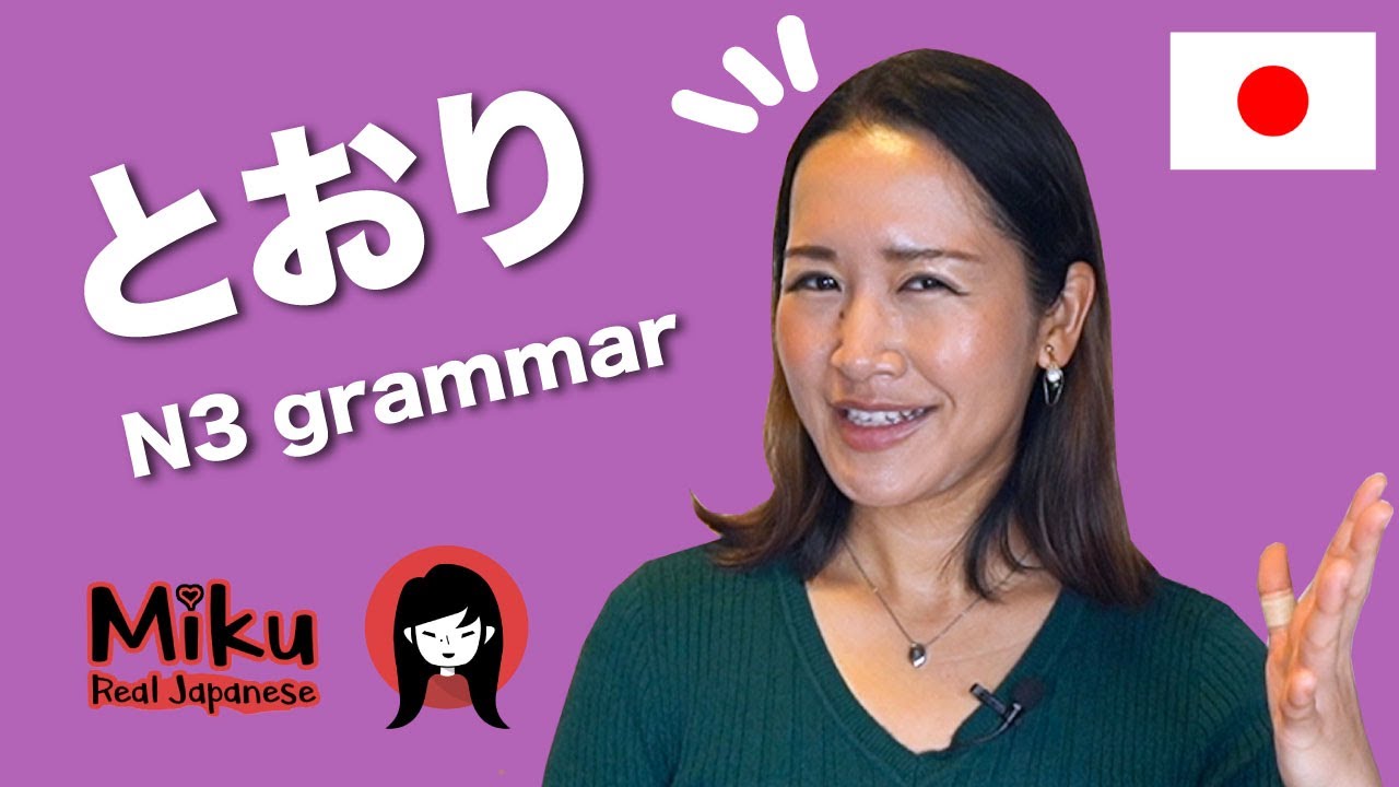 とおり/とおりに Japanese N3 grammar