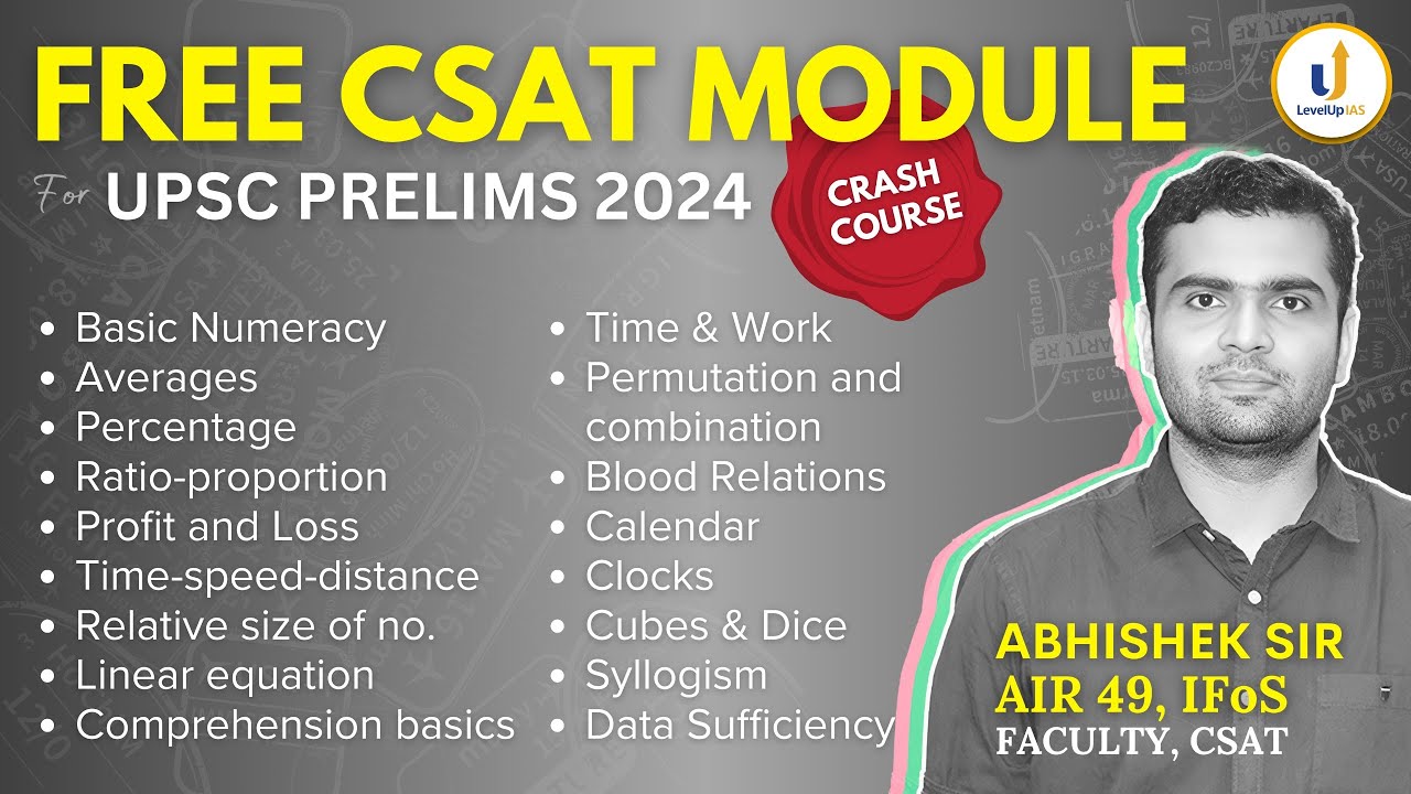 (FREE) CSAT Maths and Logical Reasoning Crash Course by UPSC IFoS AIR ...