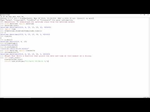 Python datetime Module Part-2 Practical