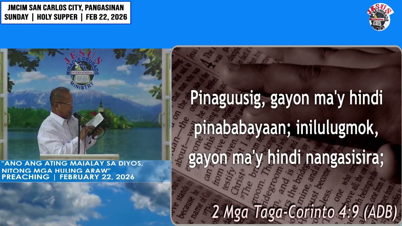 JMCIM Preaching: By Beloved Ordained Preacher Boboy Nier