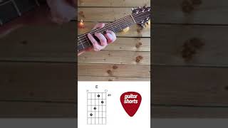 Guitar for beginners.E Major Chord Inversions #shorts