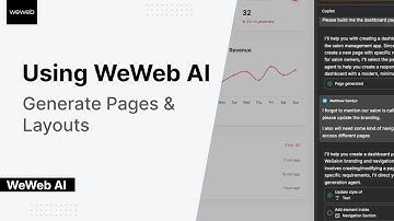 Using WeWeb AI - Generating Pages