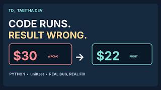 Python Code Runs but Gives the Wrong Answer Fix It With a Test