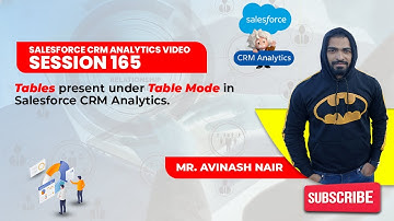 𝑻𝒂𝒃𝒍𝒆𝒔 present under 𝙏𝙖𝙗𝙡𝙚 𝙈𝙤𝙙𝙚 in Salesforce CRM Analytics