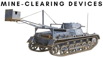 German tanks with UNIQUE Mine Clearing Devices and Rollers (