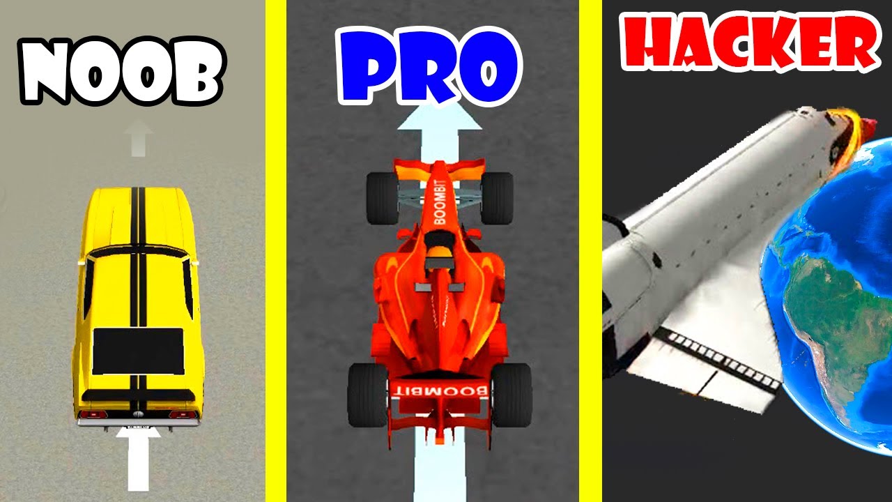 Ramp Car Jumping - NOOB vs PRO vs HACKER