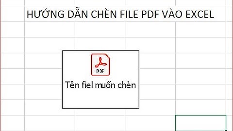 Hướng dẫn chèn file PDF vào Excel
