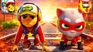 Subway Surfers vs Talking Tom Gold Run | Best Endless Runner Battle#subwaysurfs #games  screenshot 5