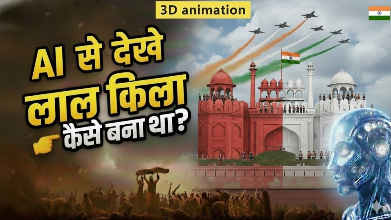 AI से देखो लाल क़िला कैसे बनाया गया | Red Fort Delhi History | Invisible AQ