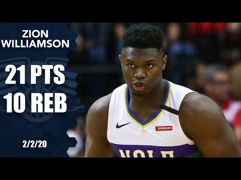 Zion Williamson drops double-double in Pelicans vs. Rockets matchup | 2019-20 NBA Highlights