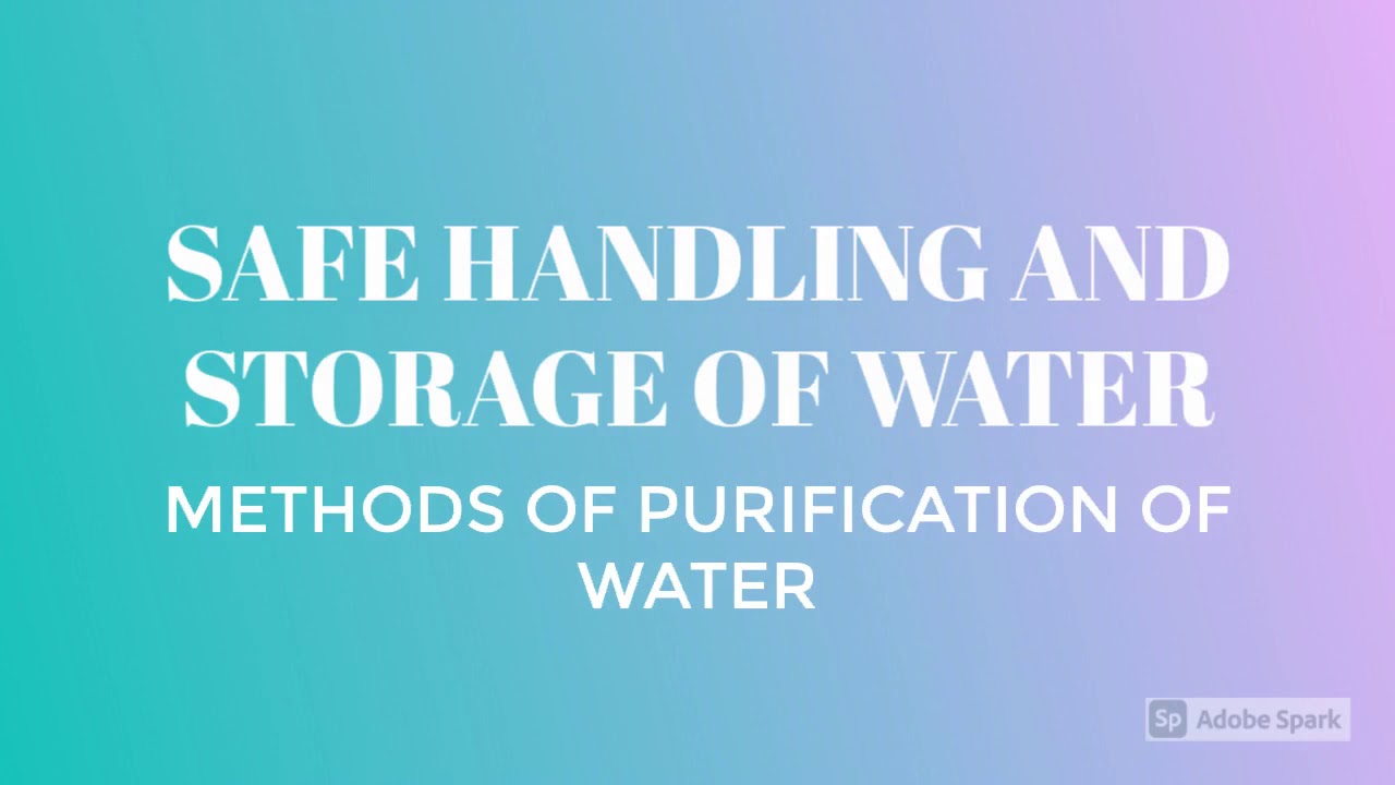 CLASS 4 SCIENCE METHODS OF PURIFICATION OF WATER YouTube
