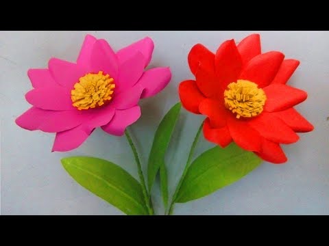 how to make paper flower bouquet with paper rose diy easy paper flower craft youtube