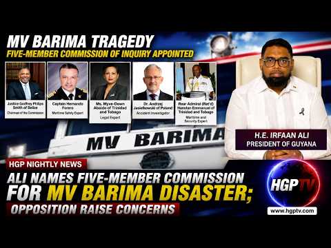Ali Names Five-Member Commission For MV Barima Disaster; Opposition Raise Concerns