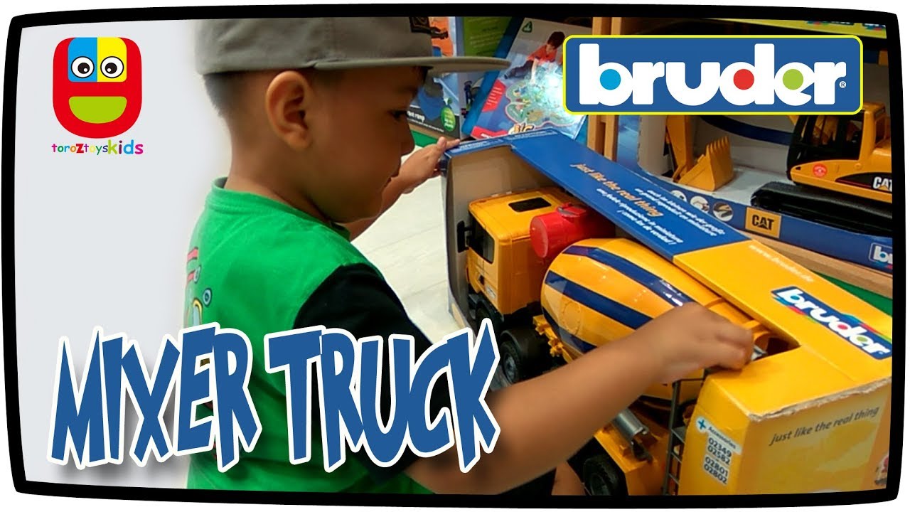 Mainan Mobil Truk - Bermain Truk Excavator Besar & Dump Truck Pengangkut Pasir di Sungai. 
