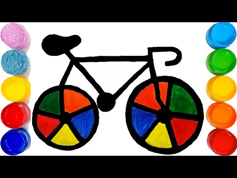 How to Draw Very Easy Bicycle for Kids _easy drawing tutorial ||TOO COLOUR ||