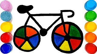 easy drawing very draw bicycle colour drawings tutorial too