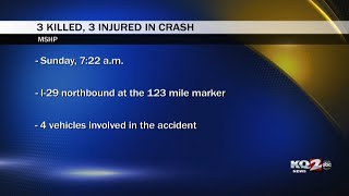 3 killed, 3 injured in Atchison County, Mo. crash