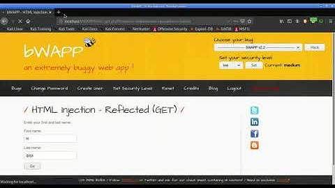 bWAPP - html injection -REFLECTED GET