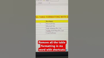 Instantly remove all table formatting in ms Word #shorts #shortsvideo #youtubeshorts
