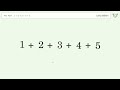 Long addition: Solve 1+2+3+4+5 step-by-step solution