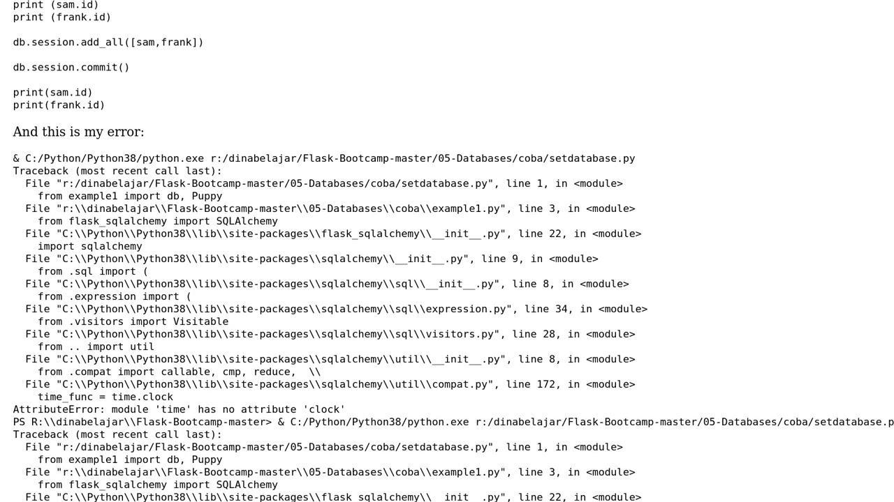 AttributeError: module 'time' has no attribute 'clock' (2 Solutions!!)