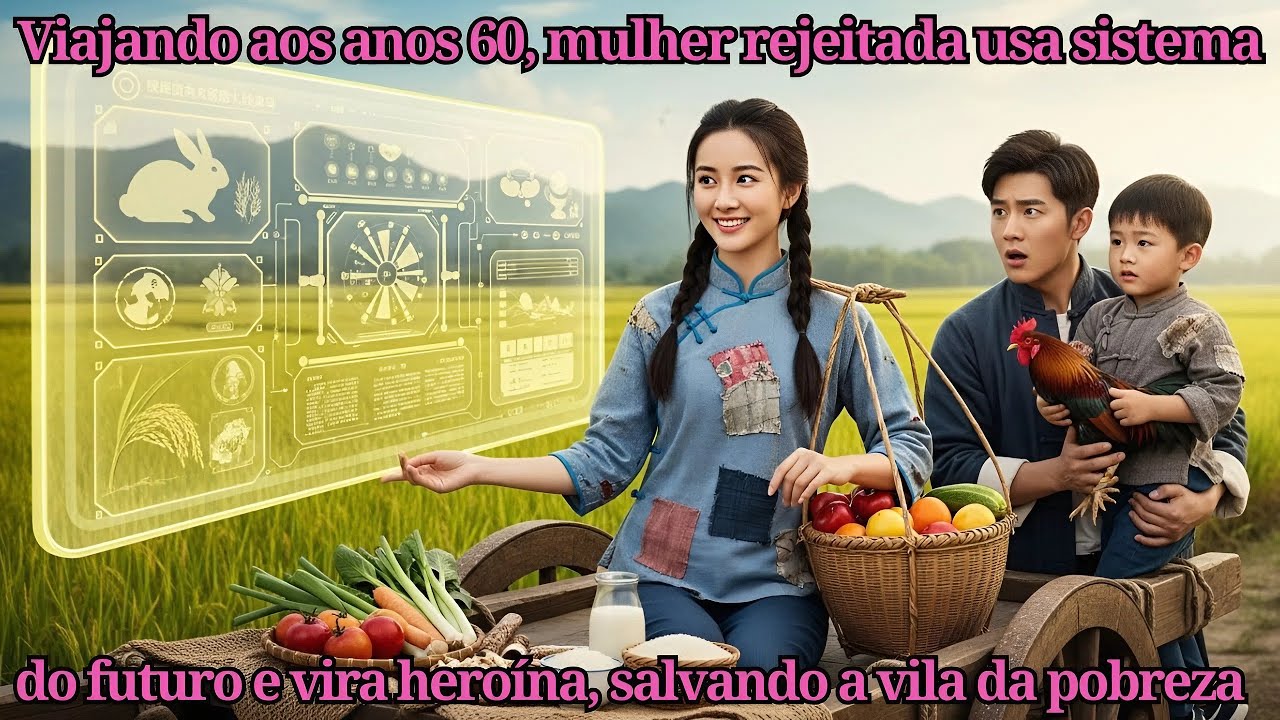 Viajando aos anos 60 mulher rejeitada usa sistemado futuro e vira heroína salvando a vila da pobreza