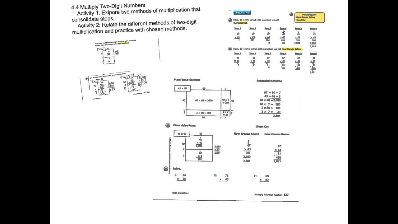 4.4 Place Value Rows & Short Cut Methods - YouTube