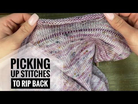 an easier way to fix mistakes! - Picking Up Stitches to Rip Back  | Knitty Natty | Tutorials |