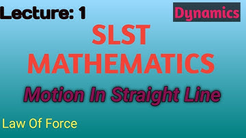 Motion in straight line| lecture 1|#dynamics