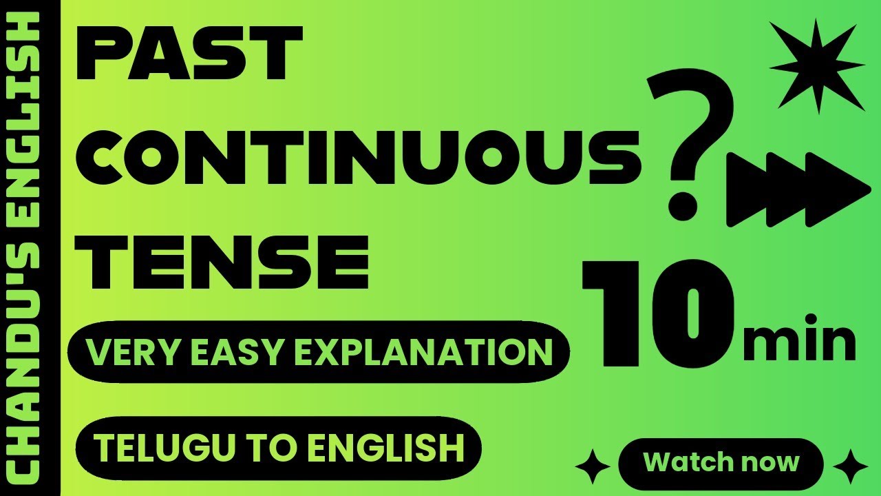 Past Continuous Tense in Telugu | Easy English Grammar with Examples #English #englishlanguage