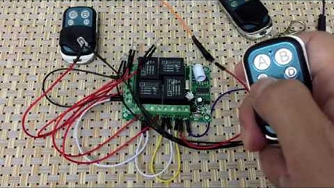 How to use: 4 Channel DC 12V 433MHz Remote Control Switch with 4 button RF Wireless remote control