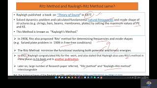 Rayleigh-Ritz method / Ritz method and the Differences