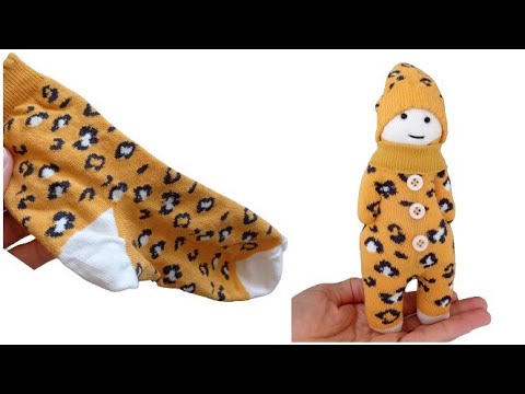 🧦 ÇORAPTAN ENNNN KOLAY OYUNCAK BEBEK FİKRİ / SOCK DOLL / Amazing 😲👌🥰