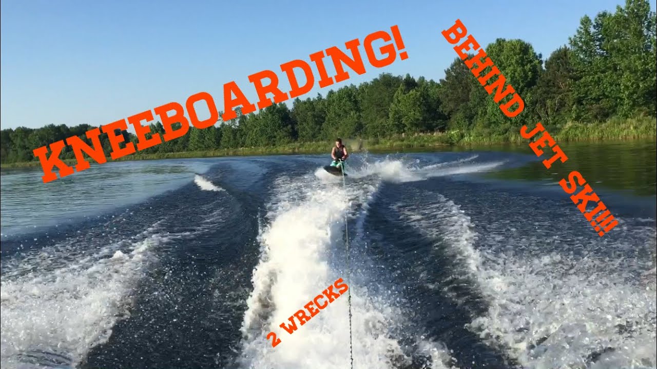 Kneeboarding behind jet ski!!! YouTube