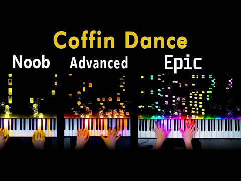 5 Levels of Coffin Dance: Noob to Epic (Piano)