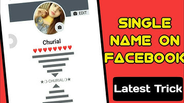 How to create single name id on Facebook | latest trick 2020