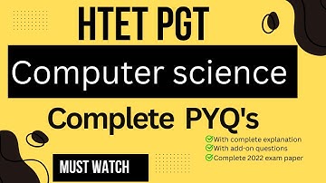 HTET PGT Computer Science| Complete PYQ
