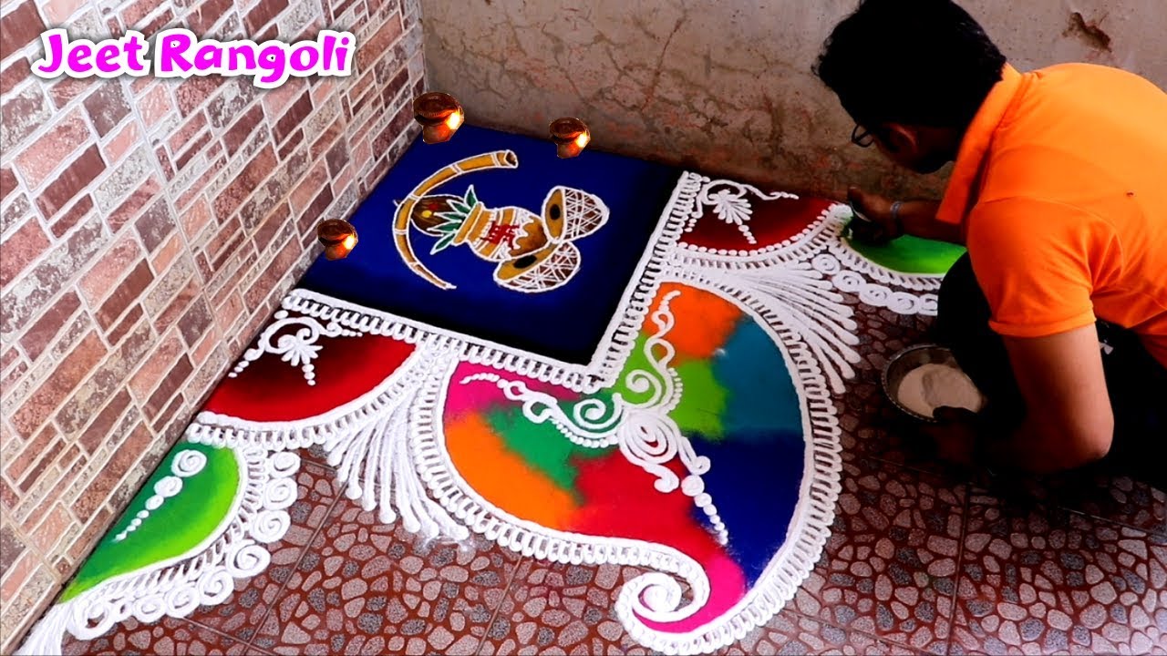 Featured image of post Corner Rangoli Design For Diwali 2019 - A beautiful rangoli design can bring glow throughout the home.