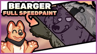 Bearger Full Art Process🔶 Dont Starve Fanart 🔶 Furry Speedpaint screenshot 2