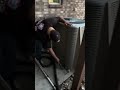 This outside AC unit was completely covered in dust and debris 😬