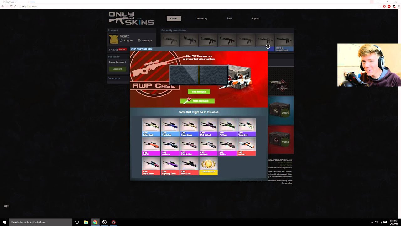 Opening Cases From OnlySkins.com [Its a Scam]