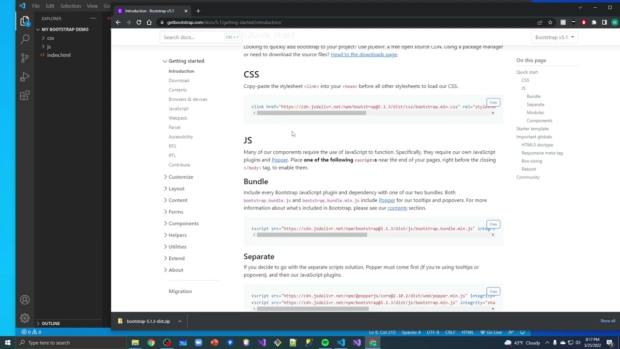 Bootstrap Loading from jsdelivr YouTube