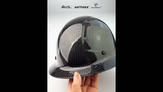 Elevate your worksite safety and professionalism with this carbon fiber wide-brim hard hat. #helmet