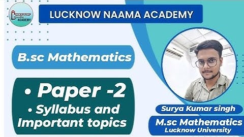 Lucknow University bsc maths syllabus | bsc 1st year syllabus | #lucknowuniversity #maths