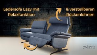 Ledersofa Lazy Mit Relaxfunktion Und Verstellbaren Rückenlehnen Dewall Design